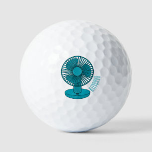 Fan cartoon illustration  golf balls