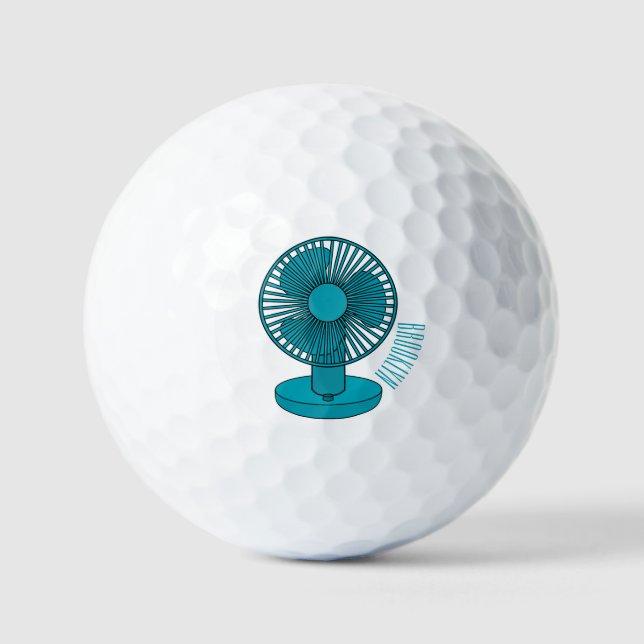 Fan cartoon illustration  golf balls (Front)