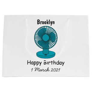 Fan cartoon illustration large gift bag