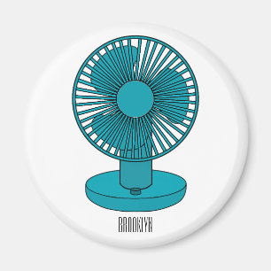 Fan cartoon illustration magnet