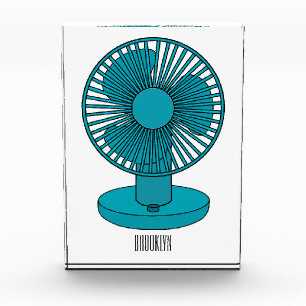 Fan cartoon illustration photo block