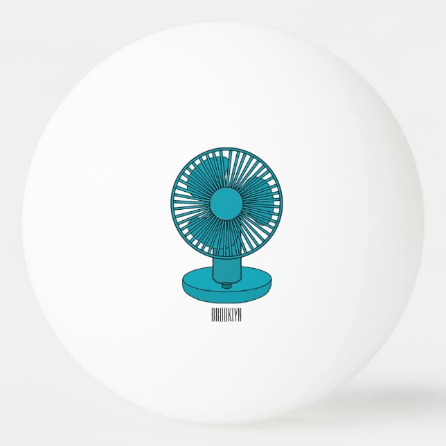 Fan cartoon illustration  ping pong ball (Front)