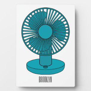 Fan cartoon illustration plaque