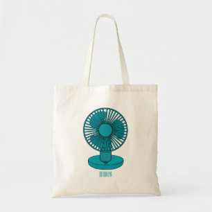 Fan cartoon illustration tote bag