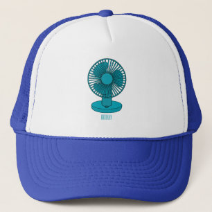 Fan cartoon illustration trucker hat