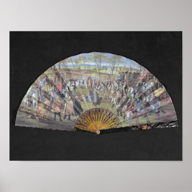 Fan depicting the marriage of Louis of France Poster (Front)