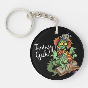 Fan Dragon "Fantasy Geek!" Key Ring