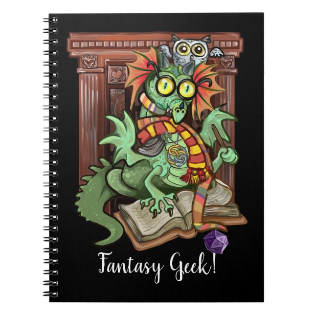 Fan Dragon "Fantasy Geek!" Notebook (Front)
