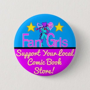 Fan Girls Unite! Comic Book Inspired Button Pin