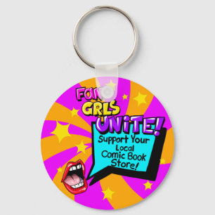 Fan Girls Unite! Comic Book Inspired Keychain