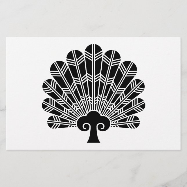 Fan of hawk feathers stationery (Front)