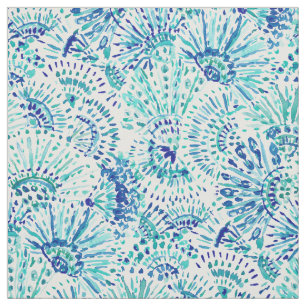FAN OUT PLAN OUT Blue Coastal Print Fabric