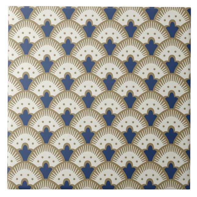 Fan Pattern Ceramic Tile (Front)