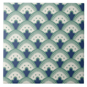 Fan Pattern Ceramic Tile