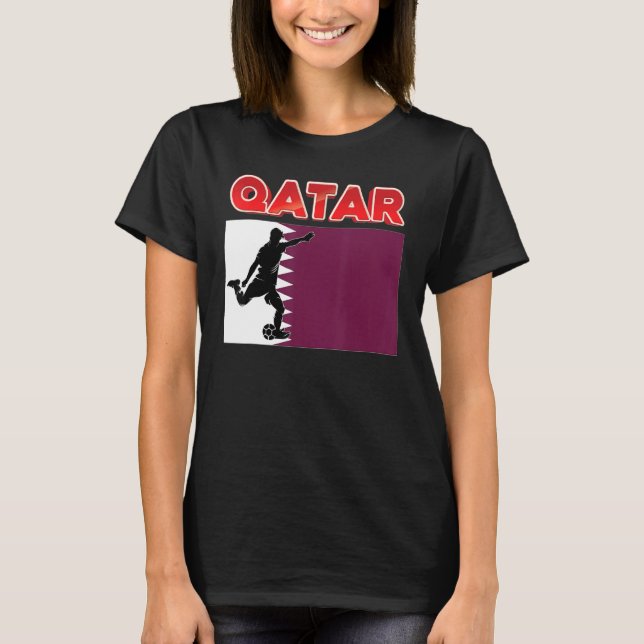 Fan Qatar National Team World Football Soccer Cham T-Shirt (Front)