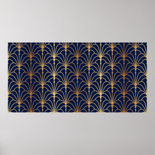 Fan seamless pattern. Chinese, Japanese style. Tra Poster