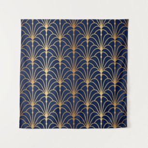 Fan seamless pattern. Chinese, Japanese style. Tra Tapestry