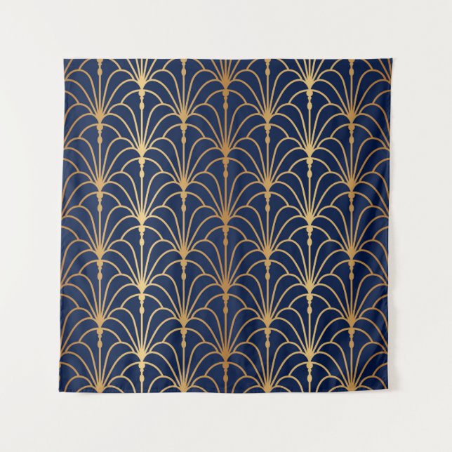 Fan seamless pattern. Chinese, Japanese style. Tra Tapestry (Front)