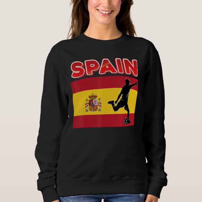 Fan Spain National Team World Football Soccer Cham Sweatshirt (Front)