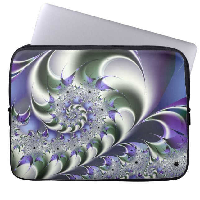 Fan Spiral Cute Cool Modern Abstract Art Laptop Sleeve (Front)