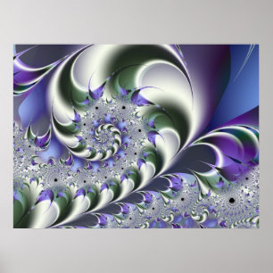 Fan Spiral Cute Cool Modern Abstract Art Poster