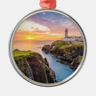 Fanad Head Lighthouse Co. Donegal Ireland Metal Ornament