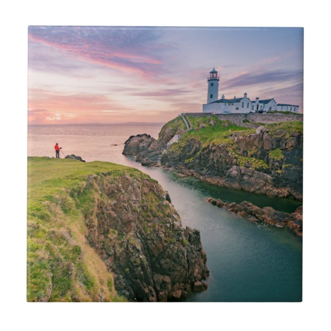 Fanad Head Lighthouse | Donegal, Ireland Ceramic Tile (Front)
