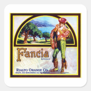 Fancia Oranges Square Sticker