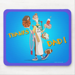 Fanciful Arts Design_THANKS_DAD_mousepad Mouse Pad