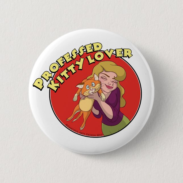 Fanciful Arts Kitty Lover button (Front)