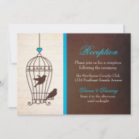 Fanciful Bird Cage - Chocolate & Teal Reception