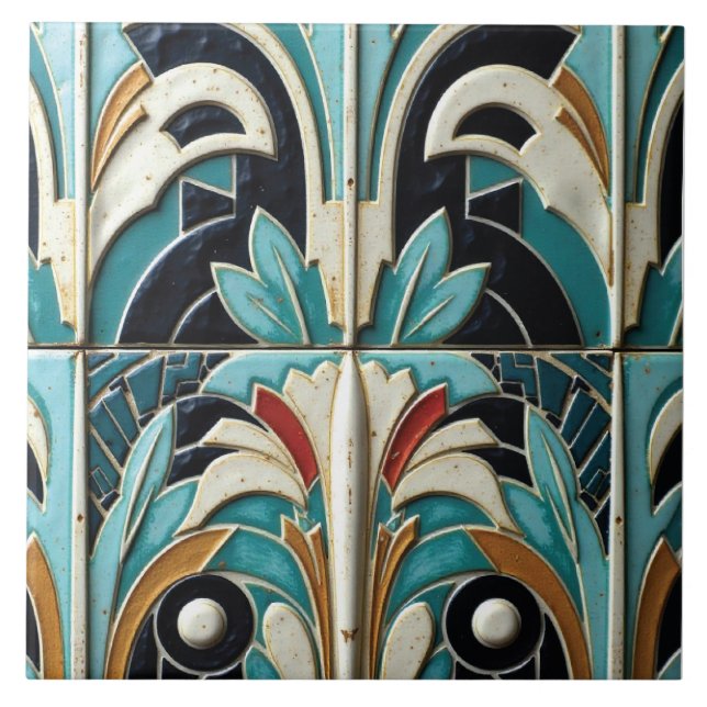 Fanciful Frieze Ceramic Tile (Front)