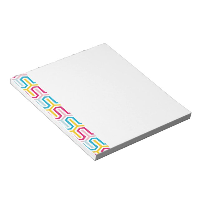 Fanciful Greek Arcade Pattern Notepad (Angled)