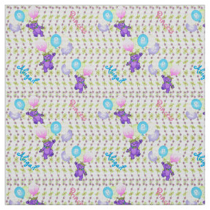 Fanciful Happy Balloon Bears Fabric