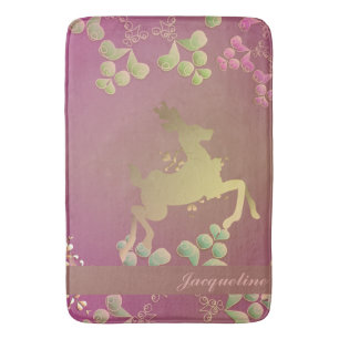Fanciful Reindeer Snowflake Bath Mat