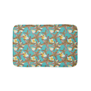 Fanciful Starfish Pattern Bath Mat