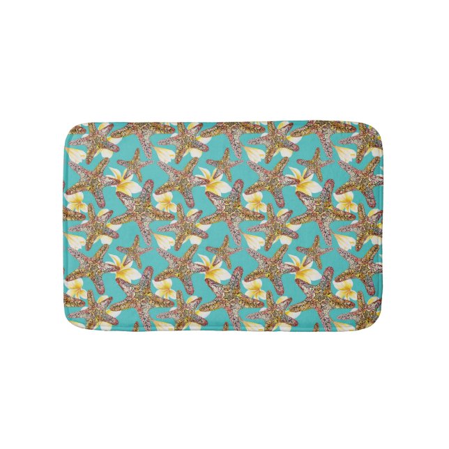 Fanciful Starfish Pattern Bath Mat (Front)