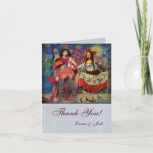 Fanciful Whimsical thank you Mona Lisa Card