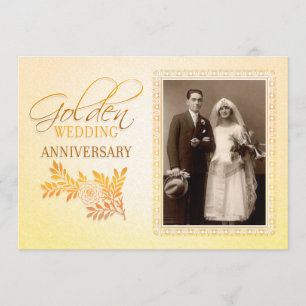 fancy 50th wedding anniversary invitations