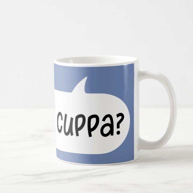Fancy A Cuppa? English British Slang, Tea Mug (Right)