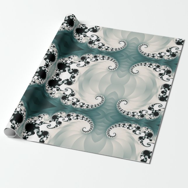 Fancy Abstract Fractal Art Wrapping Paper (Unrolled)