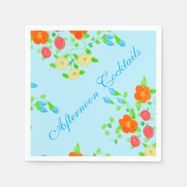 Fancy Afternoon Colourful Napkin (Front)