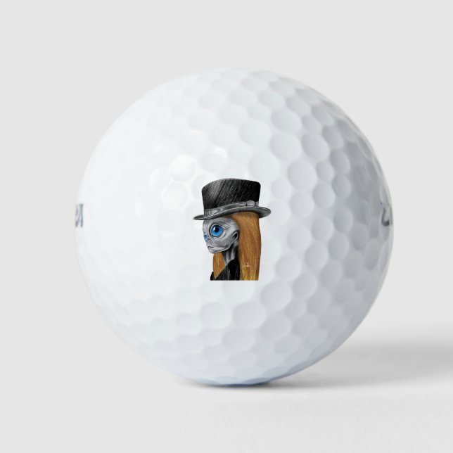 Fancy Alien Hybrid Golf Balls (Front)