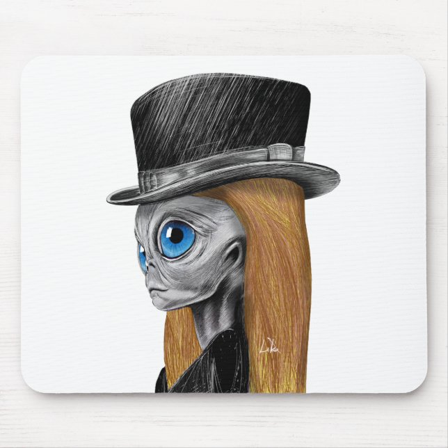 Fancy Alien Hybrid Mouse Pad (Front)