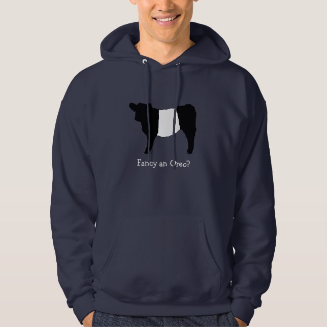 Fancy an Oreo? Belted Galloway Cow Hoodie (Front)