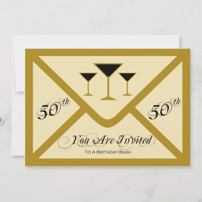 Fancy and Fun 50th Birthday Party Invitation (Front)