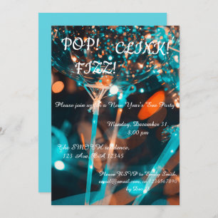 Fancy and Fun New Year's Eve Invitation