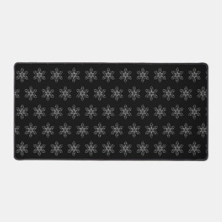 Fancy Artistic Snowflake Pattern Holiday Christmas Desk Mat