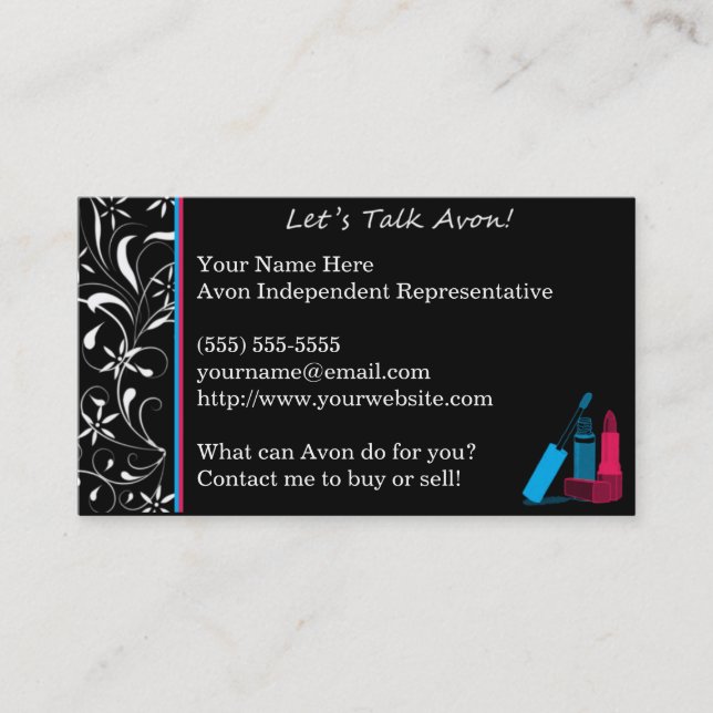 Fancy Avon Business Card (Front)