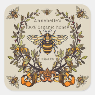 Fancy Bee Honey Label Personalise